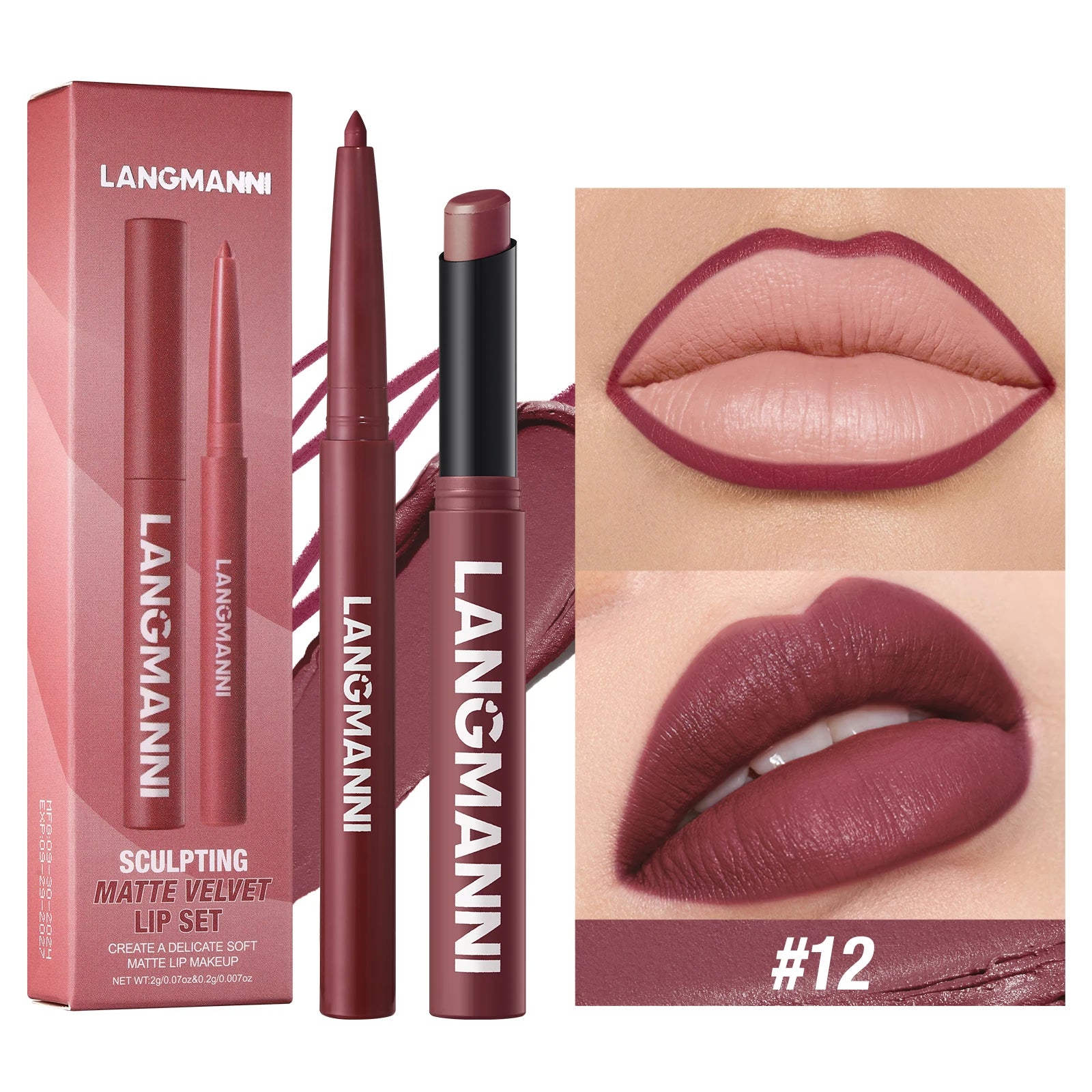 2-in-1 Waterproof Lipstick & Lipliner