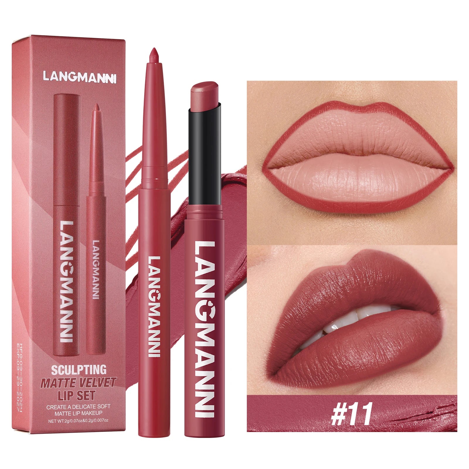 2-in-1 Waterproof Lipstick & Lipliner