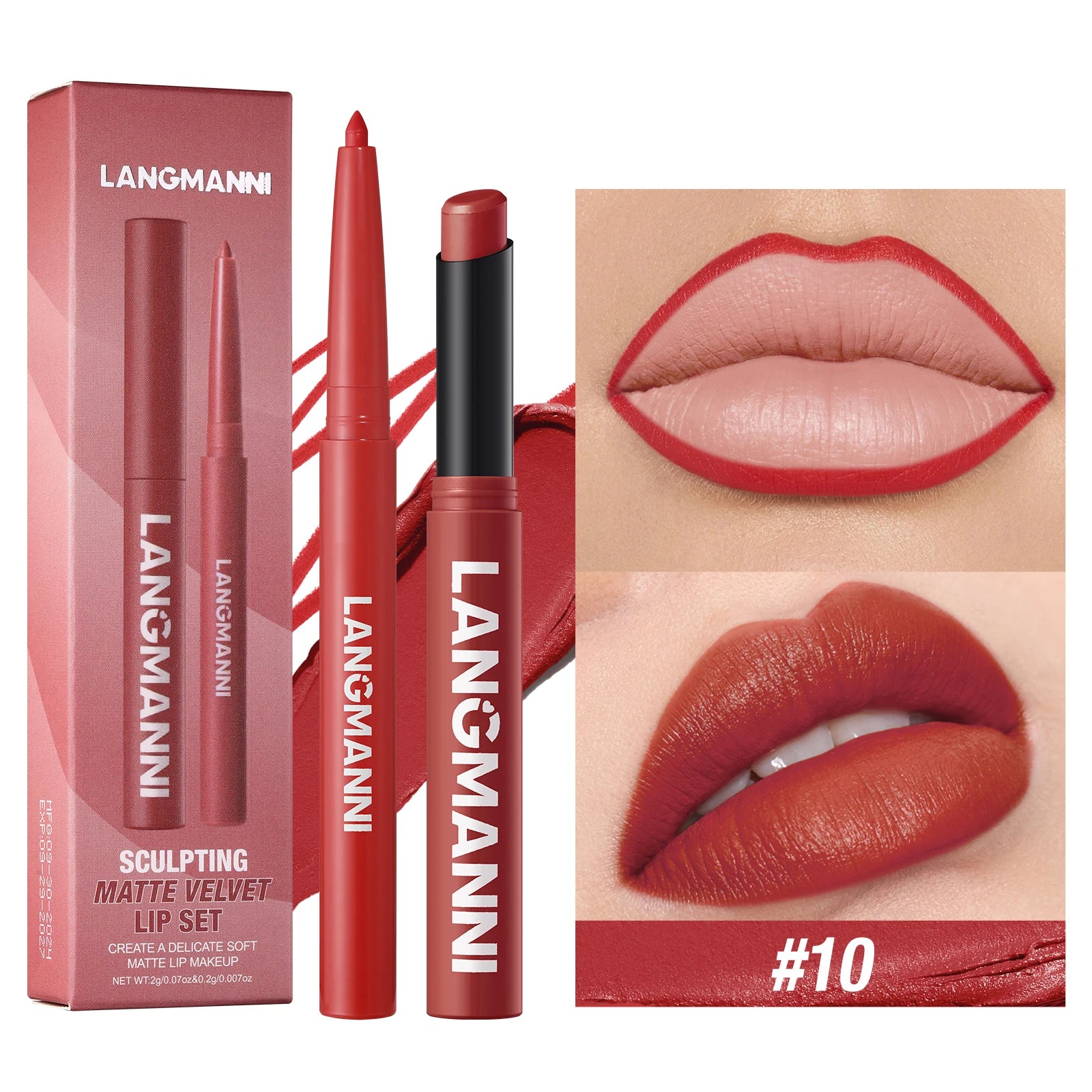 2-in-1 Waterproof Lipstick & Lipliner