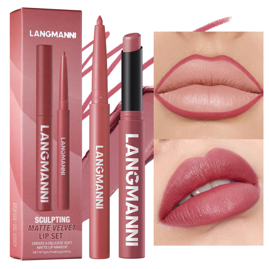 2-in-1 Waterproof Lipstick & Lipliner