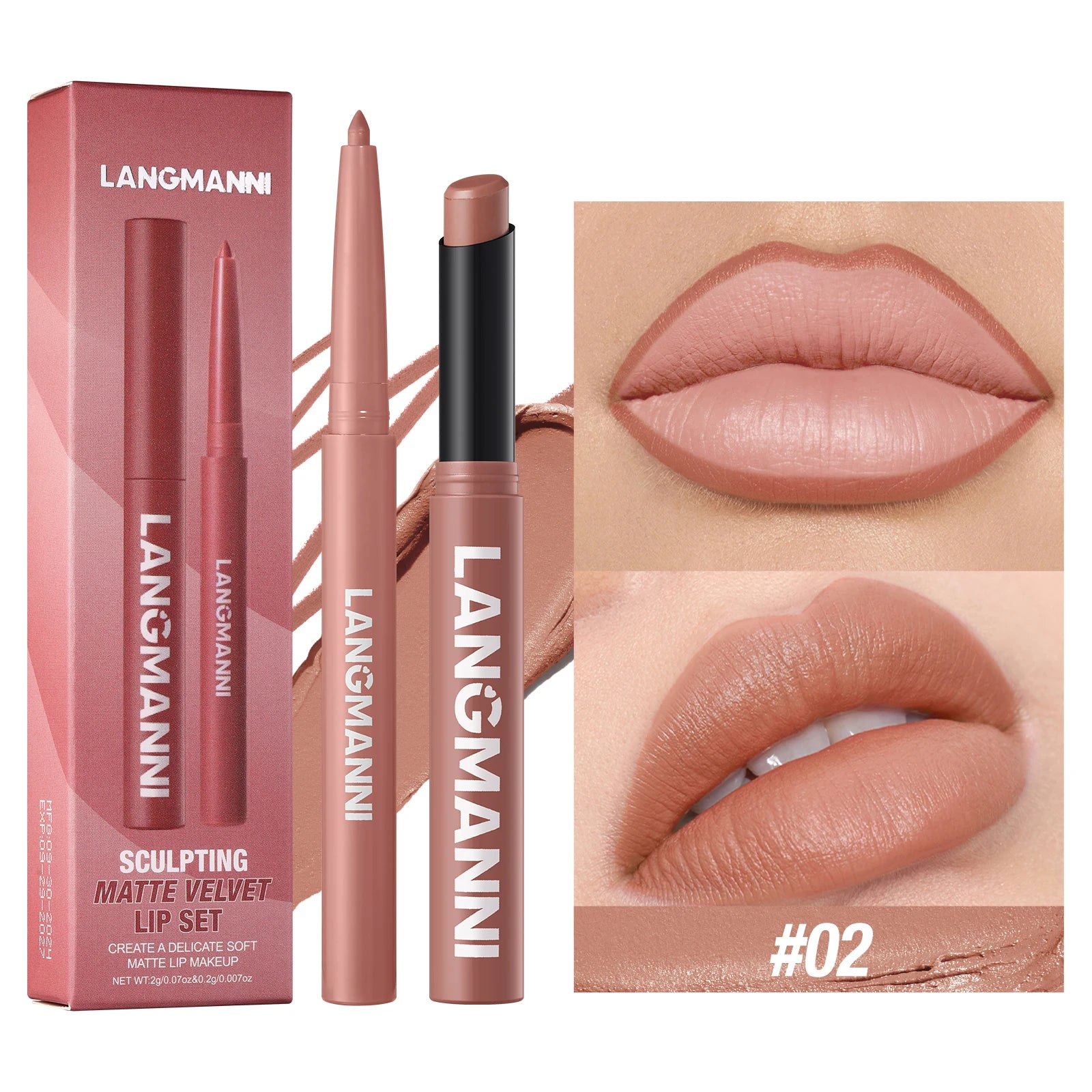 2-in-1 Waterproof Lipstick & Lipliner