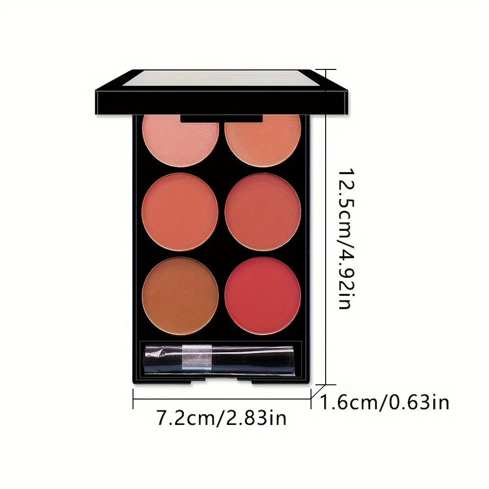 6-Color Blush & Contour Palette