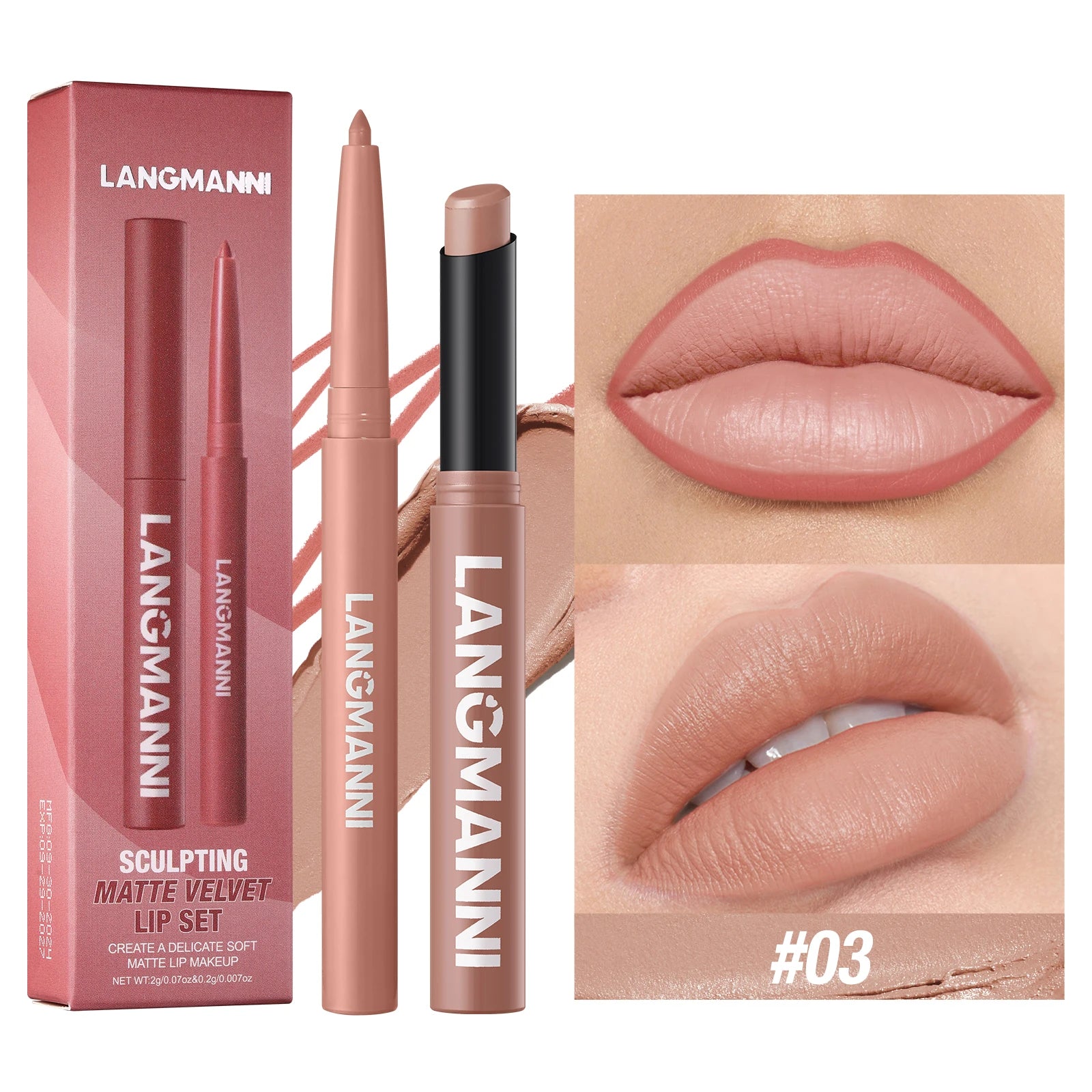 2-in-1 Waterproof Lipstick & Lipliner