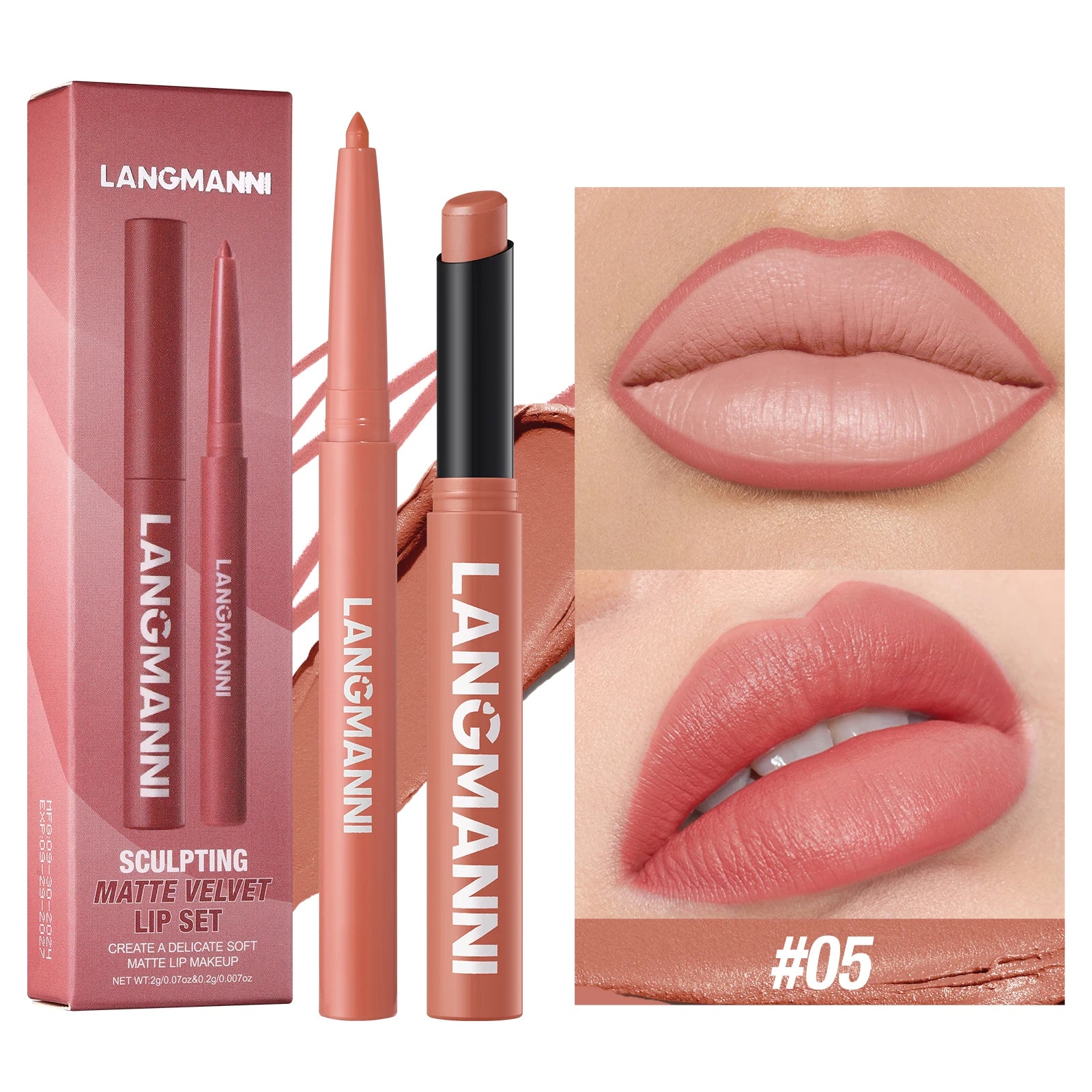 2-in-1 Waterproof Lipstick & Lipliner
